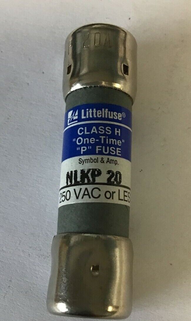 LITTELFUSE NLKP 20 FUSE 250VAC CLASS H ONE TIME 20AMP ***LOTOF10***