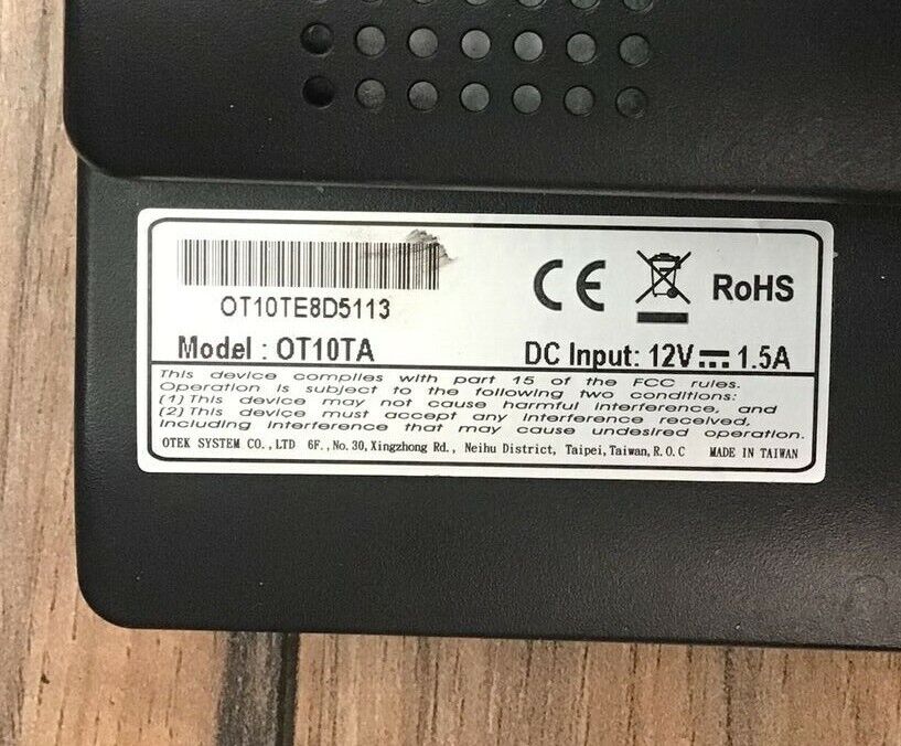 OTEK OT10TA SCREEN 12VDC 1.5A