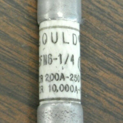 LOT of 8 / GOULD GFN6-1/4 TIME-DELAY FUSES / 6-1/4A / 250VAC / NEW SURPLUS