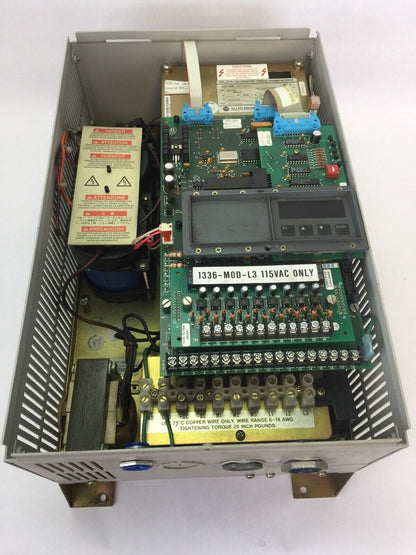 ALLEN BRADLEY 1336-B007-EAD-L3 CONSTANT TORQUE AC DRIVE 380/415/460V OUTPUT 13A