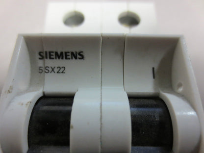 SIEMENS 5SX22 D6 CIRCUIT BREAKER 2-POLE 400VAC - 5SX2