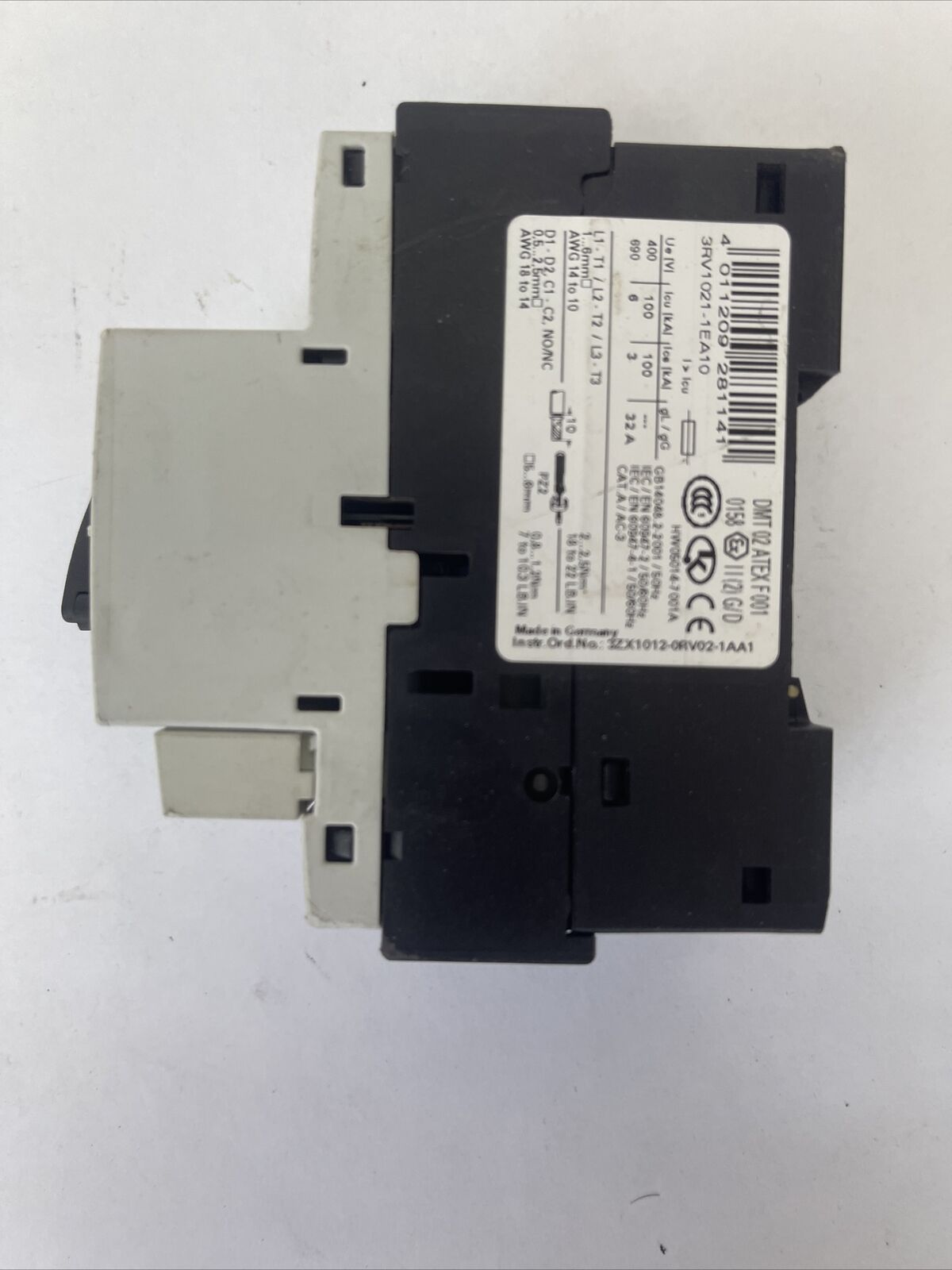 SIEMENS 3RV1021-1EA10 MOTOR CIRCUIT BREAKER 2.8-4A