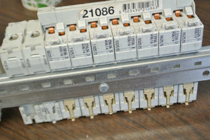 MERLIN GERIN C60N D10A + DT40N C2, C3, C6, C10 CIRCUIT BREAKERS on RAIL