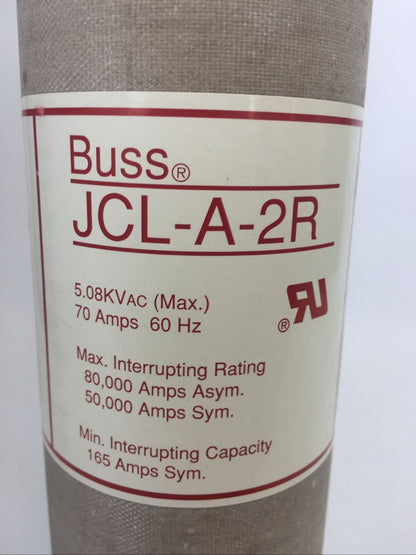 BUSS JCL-A-2R MEDIUM VOLT MOTOR FUSE 5.08KVac 70AMP