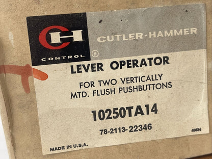 CUTLER HAMMER 10250TA14 LEVER OPERATOR FOR 2 VERTICALLY MTD. FLUSH PUSHBUTTONS