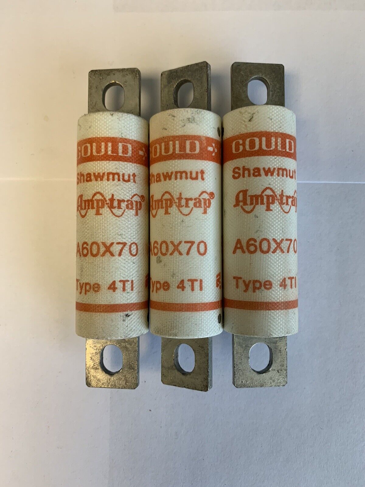 Gould Shawmut Amp-trap A60X70 Type 4TI 70A 600V Fuse "Lot of 3"