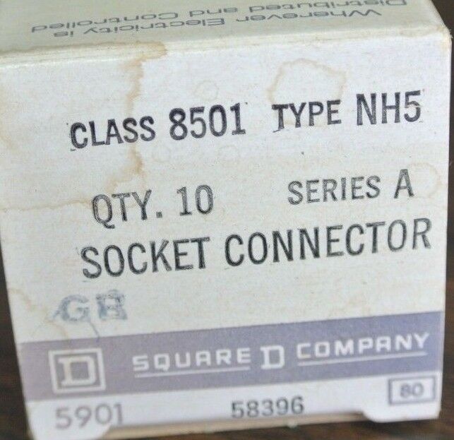 SQUARE D NH5 (1) NH6 (2), NH 34 (1) SOCKET END PLUGS, CONNECTORS RETAINER CLIPS