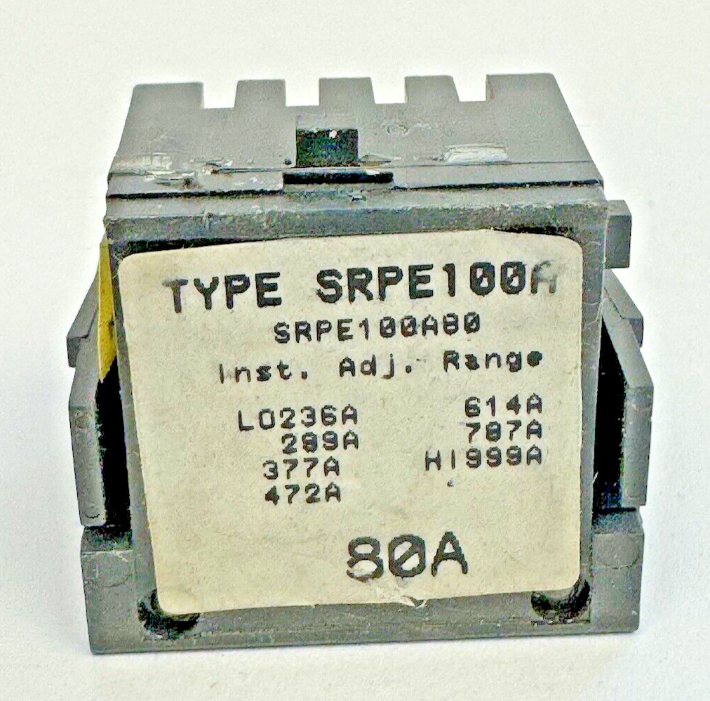 GE - SRPE100A80 - RATING PLUG W/ ADJUSTABLE INSTANTANEOUS TRIP - 80A