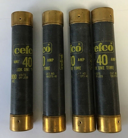 CEFCO 10KOTS40 10K ONE TIME FUSE CLASS H 600VAC ***LOTOF4***