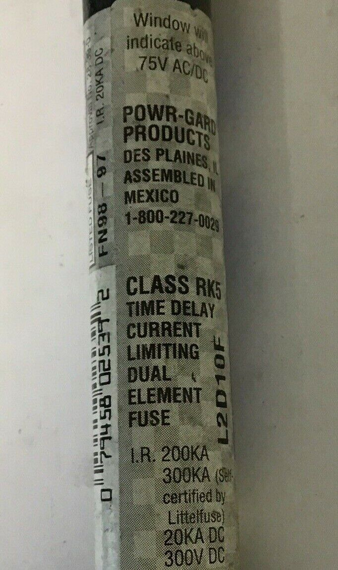 LITTLEFUSE FLSR 25 ID FUSE 75-600VAC INDICATOR POWR-GARD CLASS RK5 ***LOTOF3***