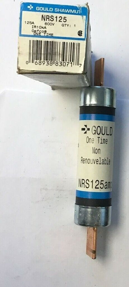 GOULD NRS125 ONE TIME FUSE 125A 600VAC 10KA