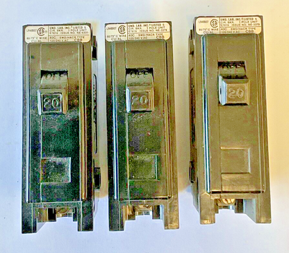 CHALLENGER CBB1020 CIRCUIT BREAKER 20A 120/240VAC***LOTOF3***