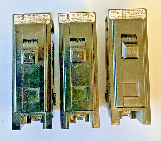 CHALLENGER CBB1020 CIRCUIT BREAKER 20A 120/240VAC***LOTOF3***