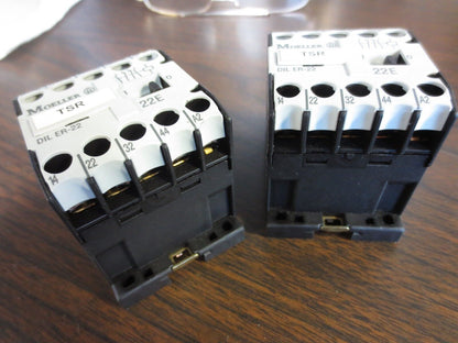 KLOCKNER-MOELLER DIL ER-22 CONTACTOR RELAY - 22E - LOT of 2