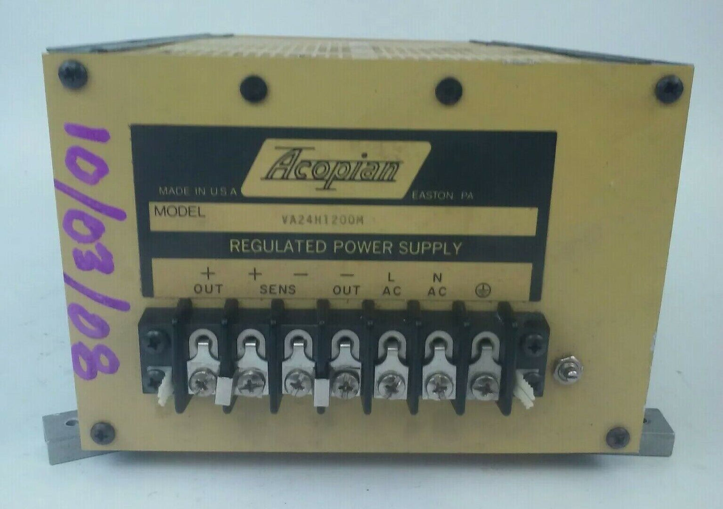 ACOPIAN VA24H1200M REGULATED POWER SUPPLY