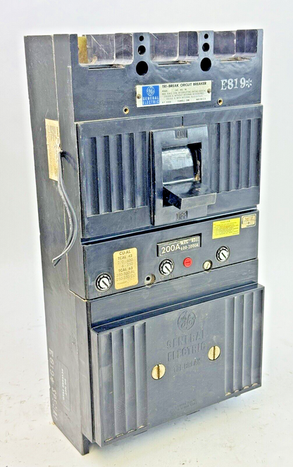 GE - TB43200 - TRI-BREAK FUSED BREAKER W/ SHUNT - TB43F - 200 A, 3 POLE, 600 VAC