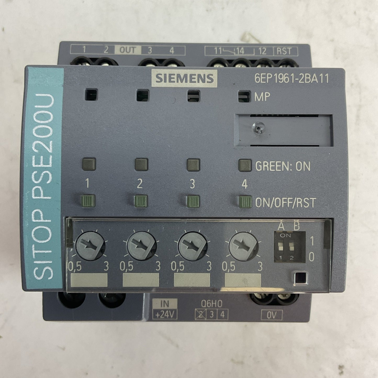 SIEMENS 1P 6EP1961-2BA11 SITOP PSE200U SELECTIVITY MODULE OUTPUT 4xDC 24V 12A
