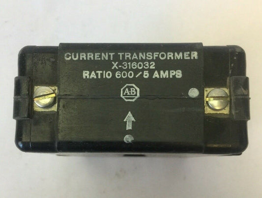 ALLEN BRADLEY X-316032 CURRENT TRANSFORMER RATIO 600/5 AMPS