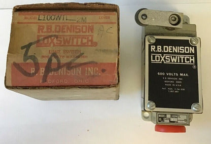 GOULD R.B.DENISON LIMIT SWITCH L100WTL-2M CONTACT 15