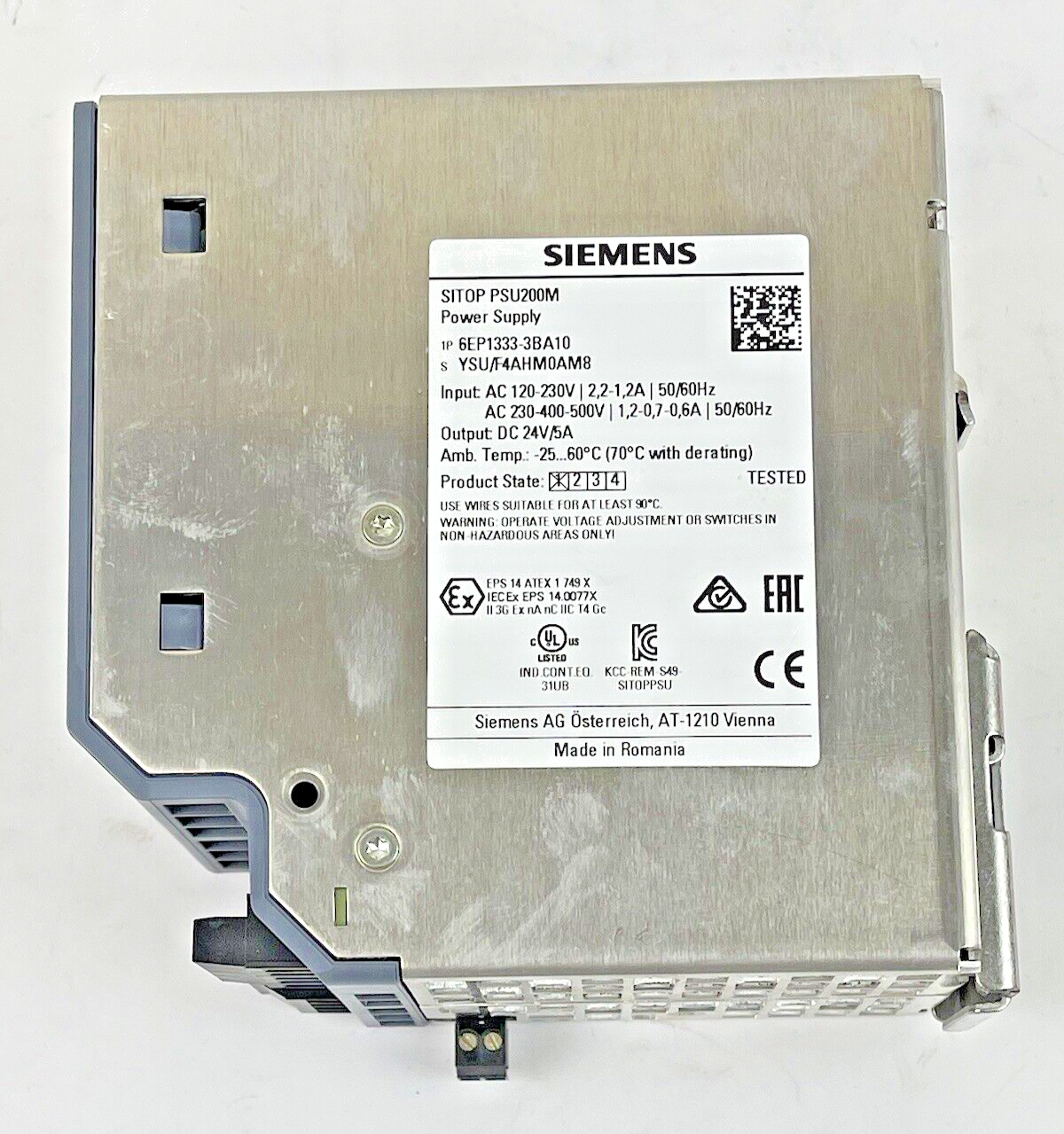 SIEMENS - 6EP1333-3BA10 - STABILIZED POWER SUPPLY UNIT - SITOP PSU200M