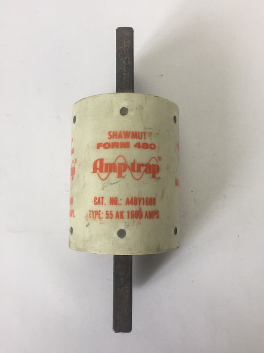 SHAWMUT A4BY1600 AMP-TRAP CURRENT LIMITING FUSE FORM 480 TYPE 55AK 600VAC 250VDC