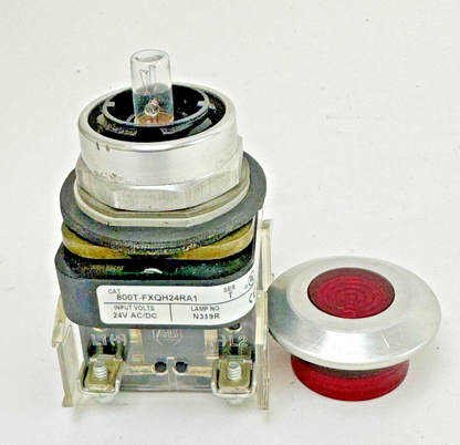 ALLEN-BRADLEY - 800T-FXQH24RA1 SER. T -RED MUSHROOM PUSH/PULL BUTTON W/ 800T-XA1
