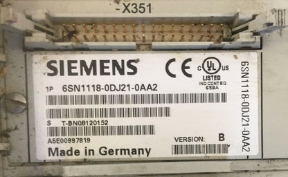 SIEMENS 6SN1123-1AA00-0KA1 SIMODRIVE LT-MODUL INT.400A 6SN1118-0DJ21-0AA2 PERFOR