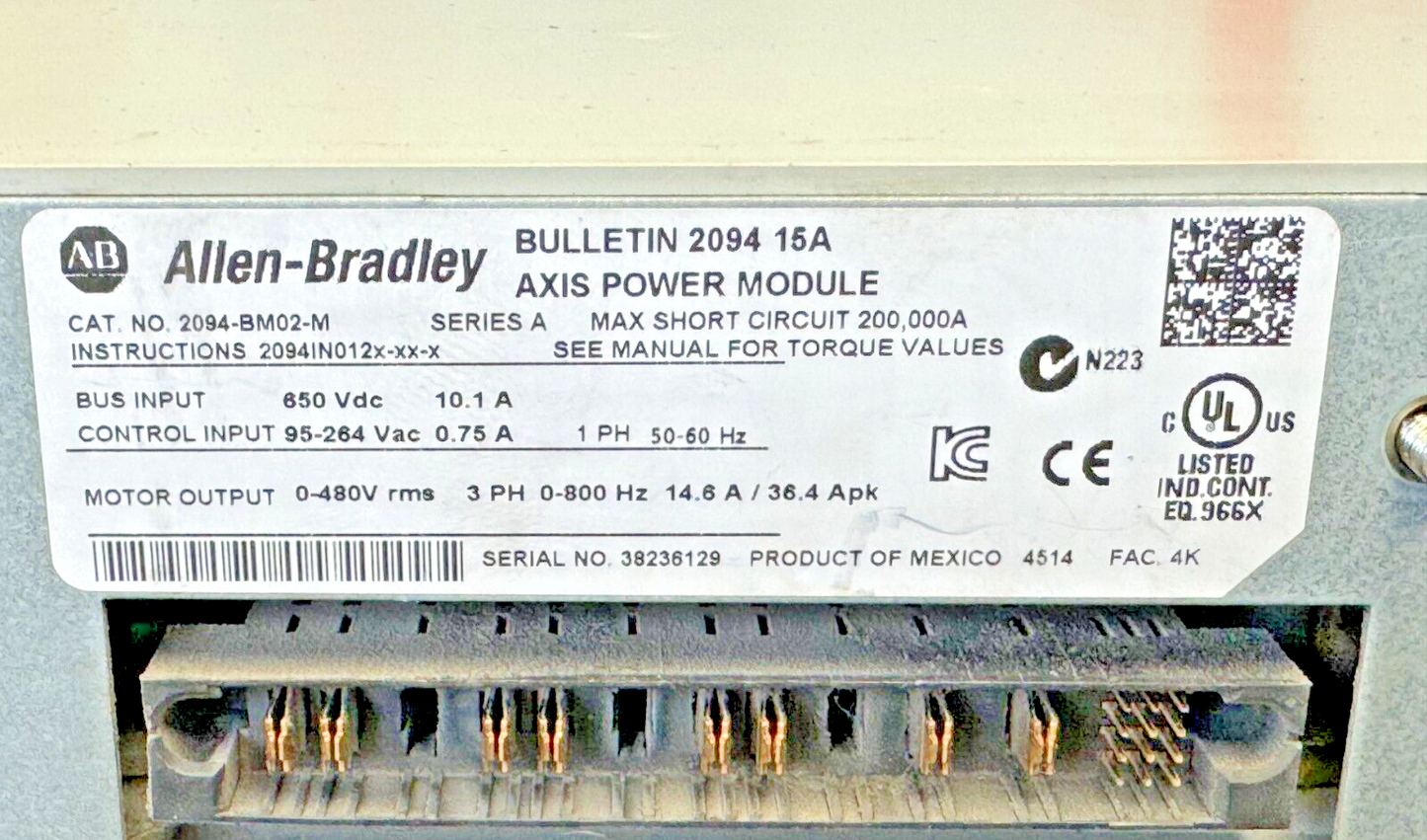 ALLEN-BRADLEY - 2094-EN02D-M01-S0 SER. A / FW VER. 2.018 & 2094-BM02-M SER. A