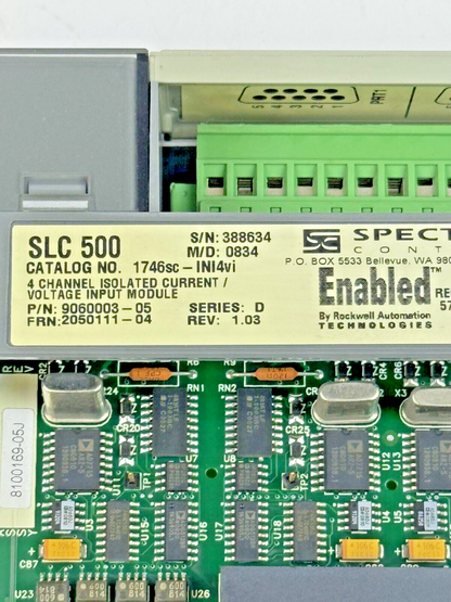 ALLEN-BRADLEY - 1746sc-INI4vi SER. D F/R: 1.03 - SLC 500 4 CHANNEL INPUT MODULE