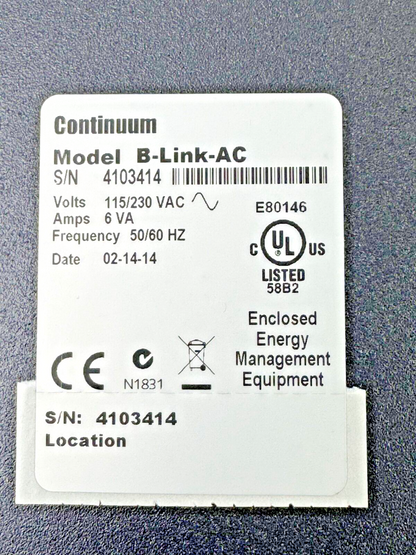 SCHNEIDER ELECTRIC - B-LINK-AC - COMMUNICATION CONVERTER - ANDOVER CONTINUUM