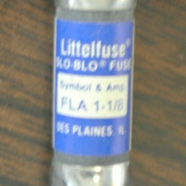 LOT of 20 / LITTELFUSE FLA1-1/8 FUSE 1-1/8A / 125V / NEW SURPLUS / FLA-1-1/8