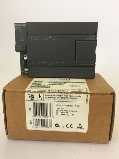 SIEMENS 6ES7-214-1BD22-0XB0 85-264VAC 14XDC24V 10XRELAY, 2A