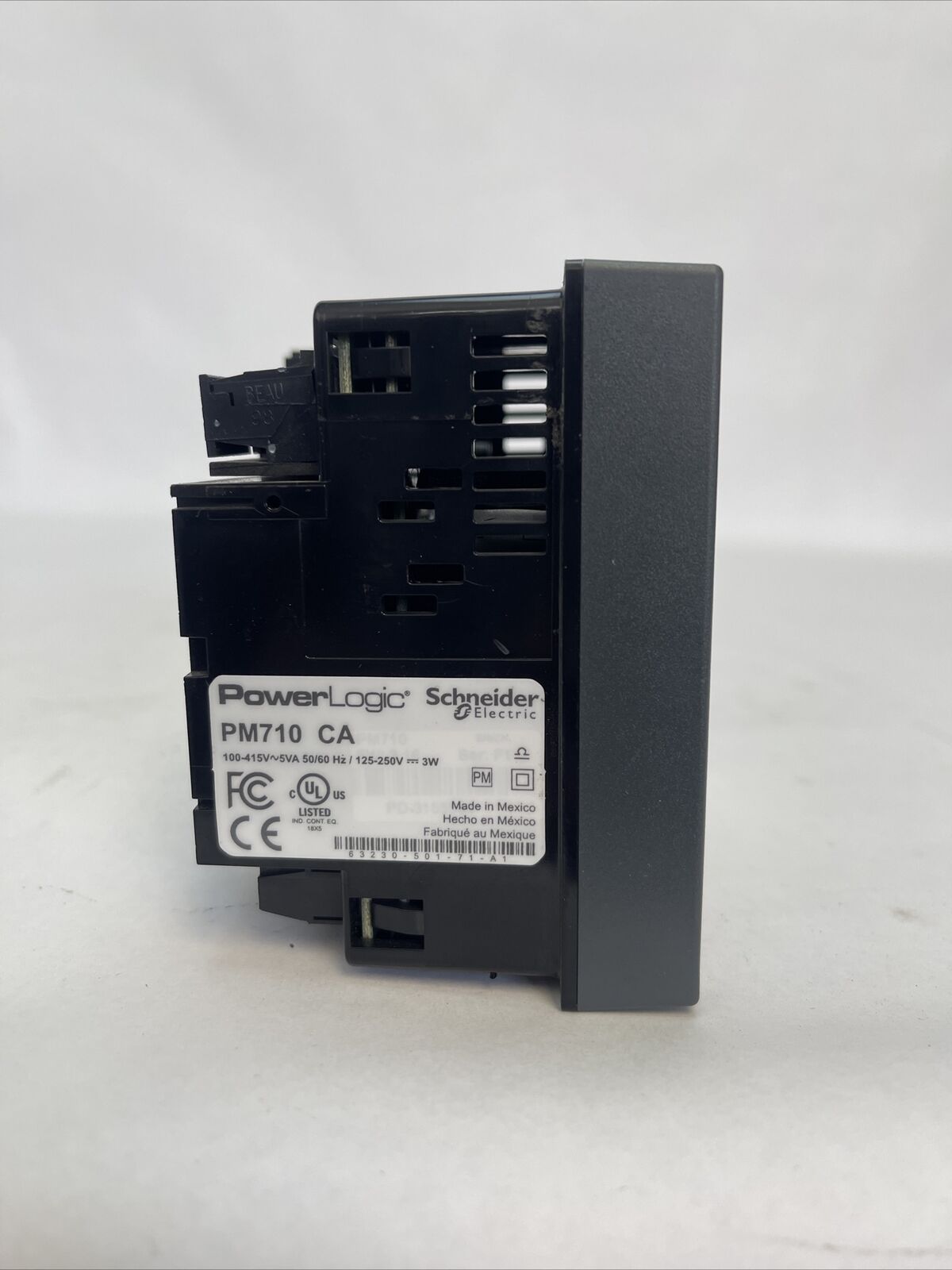 SQUARE D PM710 CA POWER LOGIC METER DISPLAY 100-415VAC 5VA 50/60HZ 125-250VDC 3W