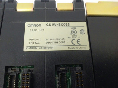 OMRON BASE UNIT CS1W-BC053 , 5 SLOT, CS1W