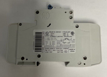 ALLEN BRADLEY 1489-A1C010 CIRCUIT BREAKER 1A 277VAC 48VDC SER.A