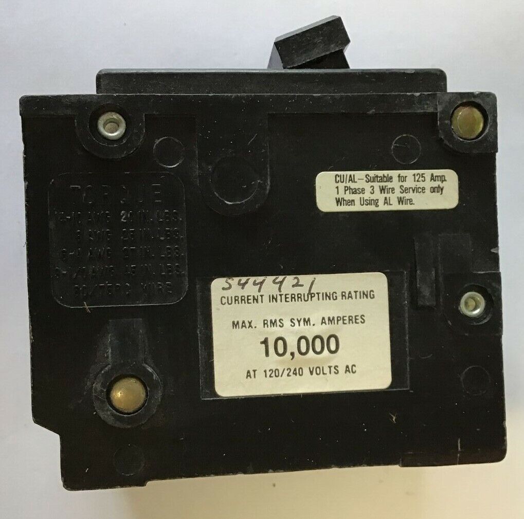 WESTINGHOUSE HQP2125 CIRCUIT BREAKER 120/240VAC 2POLE  QUICKLAG