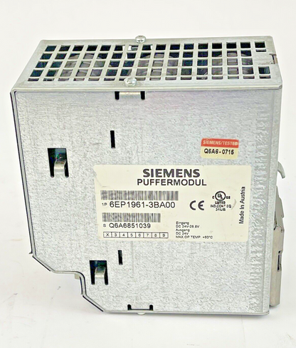 SIEMENS - 6EP1961-3BA00 - PUFFERMODUL - 24-28.4 VDC, SITOP PWR SUPP, DIN-RAIL MT