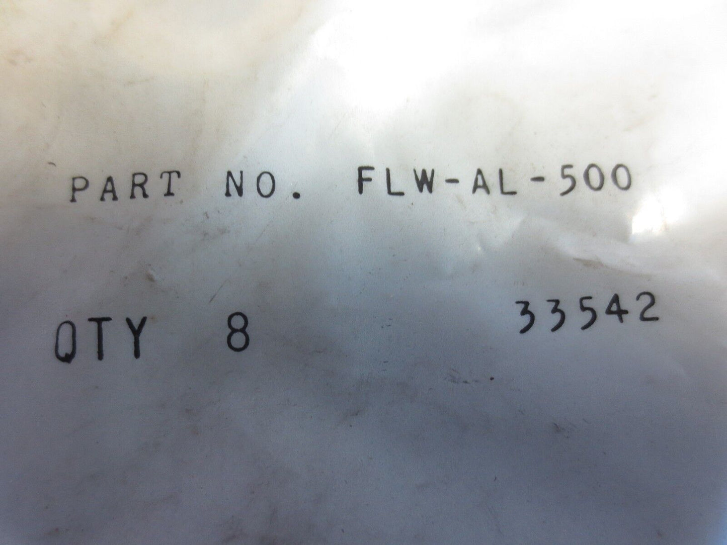 JAMES C. WHITE FLW-AL-500 ALUMINUM WASHERS for TUBETRACK 33542 LOT of 8 NEW