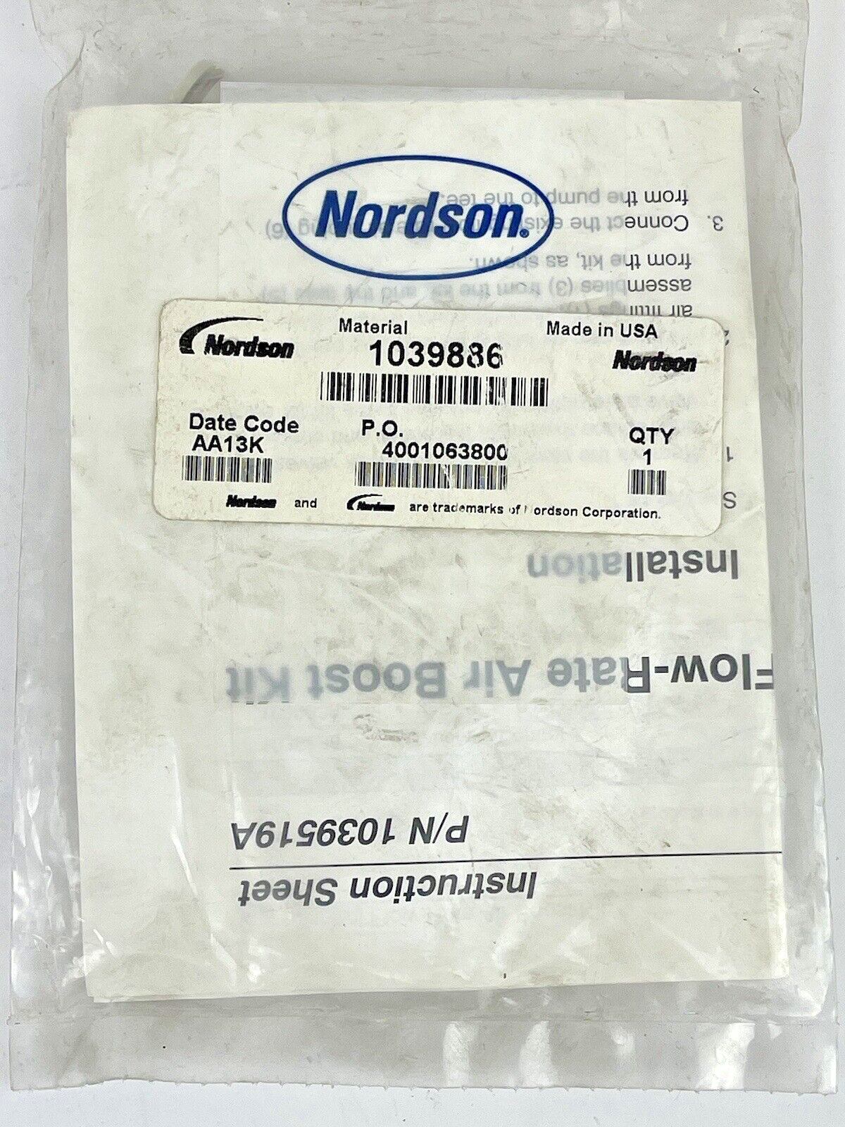 NORDSON - 1039886 - KIT i-CONTROL AIR FLOW BOOST FOR PORCELAIN ENAMEL POWDERS