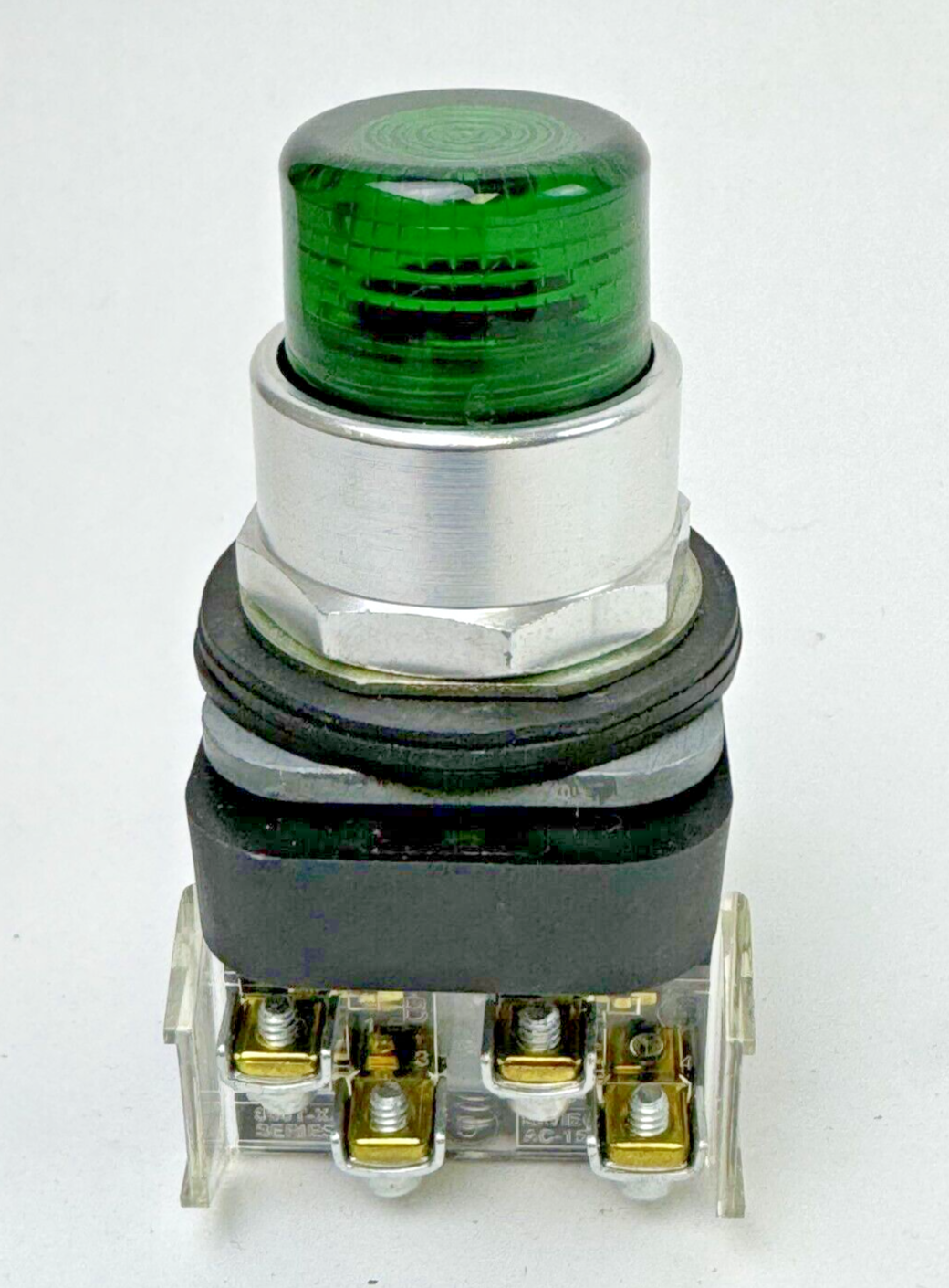 ALLEN-BRADLEY - 800T-QBH2G SER. U - GREEN LED PUSH BUTTON W/ 800TC-N374 A BLOCK