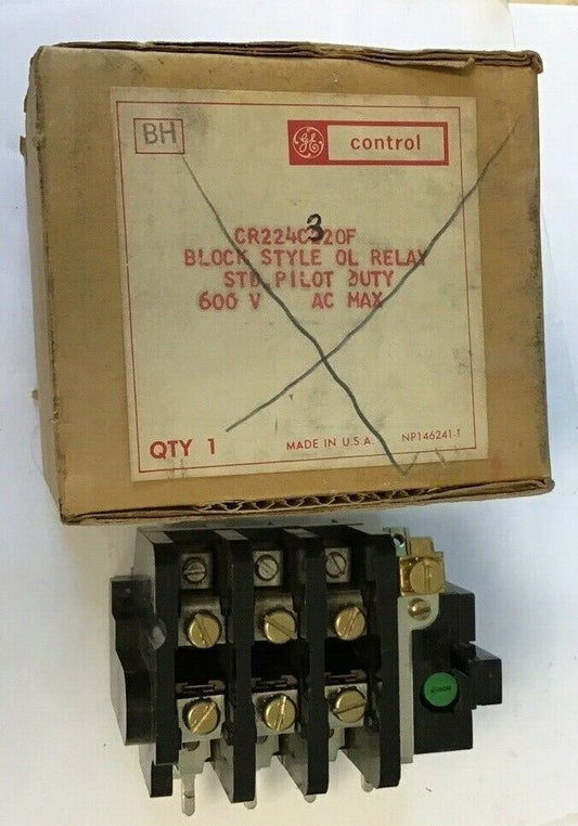 GENERAL ELECTRIC CR224C320F BLOCK STYLE RLEAY
