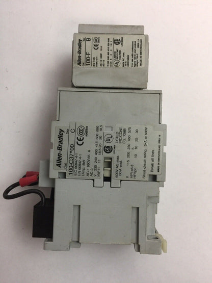 ALLEN BRADLEY 100-C37*00 CONTACTOR SER C 60A 600VAC COIL 120/110V 60/50HZ 100-F