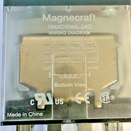 MAGNECRAFT 784XDXM4L-24D RELAY 277VAC 28VDC ***LOTOF6**