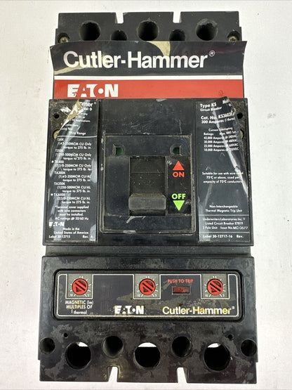 CUTLER HAMMER KS360300D CIRCUIT BREAKER MODEL D 300AMP 600VAC 250VDC 3POLE