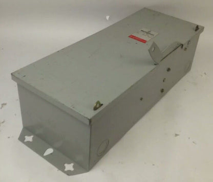WESTINGHOUSE HUN323 NON FUSIBLE SAFETY SWITCH 100A 240V 3PH 30HP TYPE 1 INDOOR
