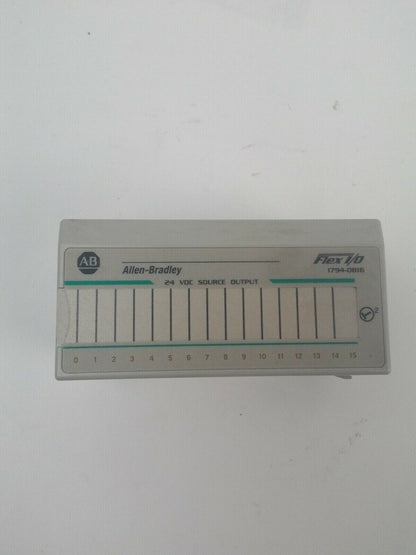 ALLEN BRADLEY 1794-0B16 FLEX I/O 24VDC SOURCE OUTPUT REV.B01 F/W REV.BLANK