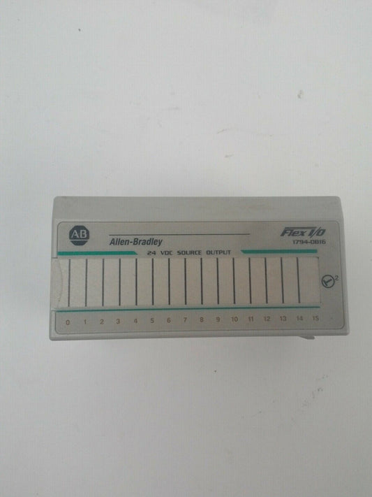 ALLEN BRADLEY 1794-0B16 FLEX I/O 24VDC SOURCE OUTPUT REV.B01 F/W REV.BLANK