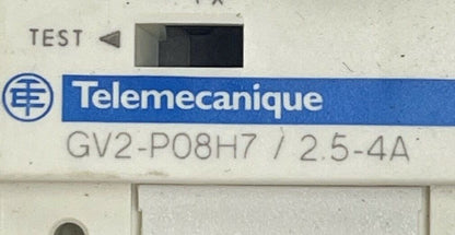 TELEMECANIQUE GV2-P08H7/2.5-4A MANUAL MOTOR STARTER CIRCUIT BREAKER 2.5-4A 2HP