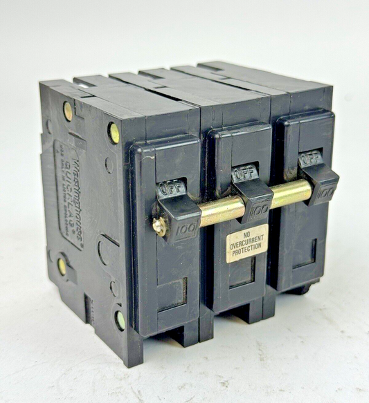 WESTINGHOUSE - HQP3100N - MOLDED CASE CIRCUIT BREAKER - 3 POLE/240VAC/100A