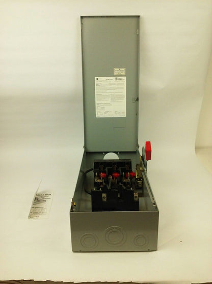 GE TH2262RDC, SAFETY SWITCH, MOD 10, 30A, 600VAC/250VDC, MAX H.P. 35, TYPE 3R